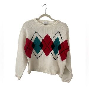 VTG Cristina Argyle Knit Sweater